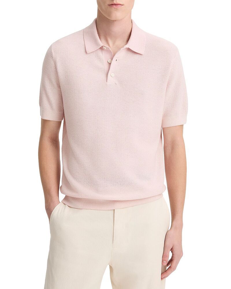 ヴィンス メンズ トップス ポロシャツ Vince Geo Jacquard Short Sleeve Polo Shirt ParadiseClassicream クリーム