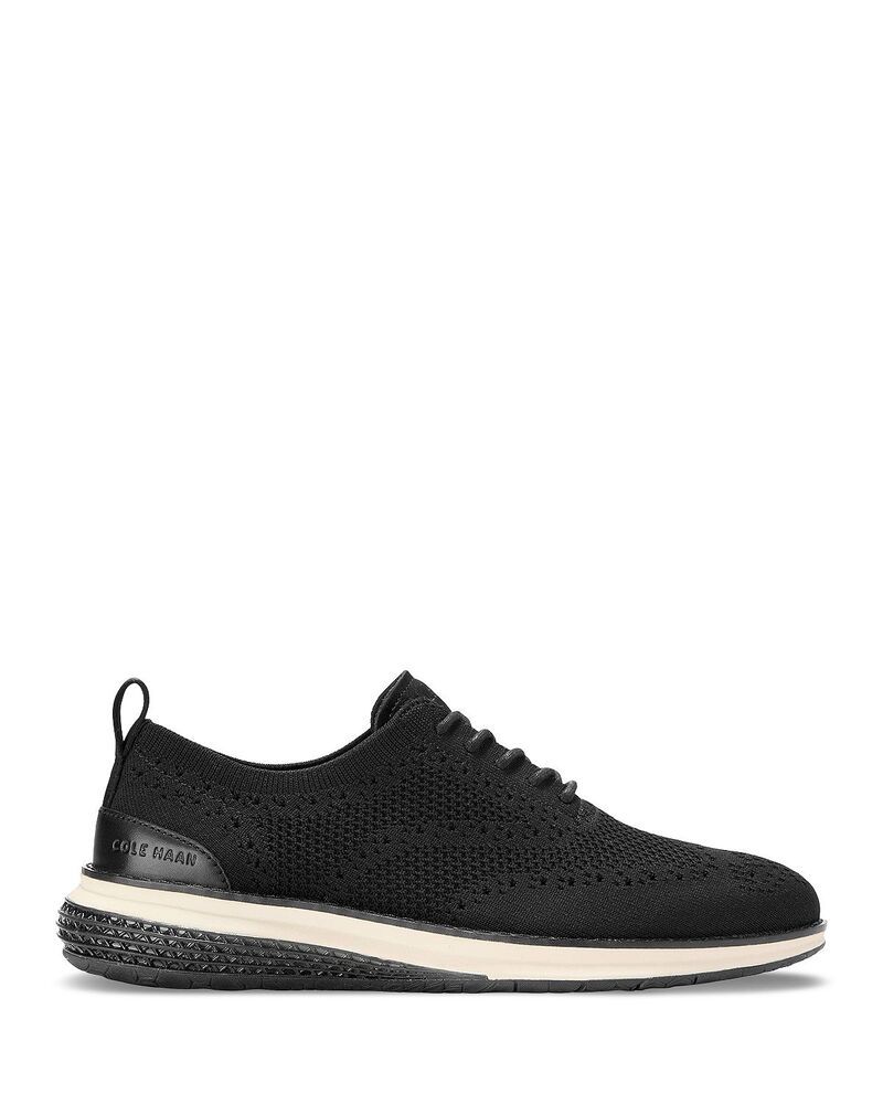 コールハーン メンズ シューズ オックスフォード レース Cole Haan Mens Grand Evolution Stitchlite Lace Up Oxfords Black Ivory アイボリー