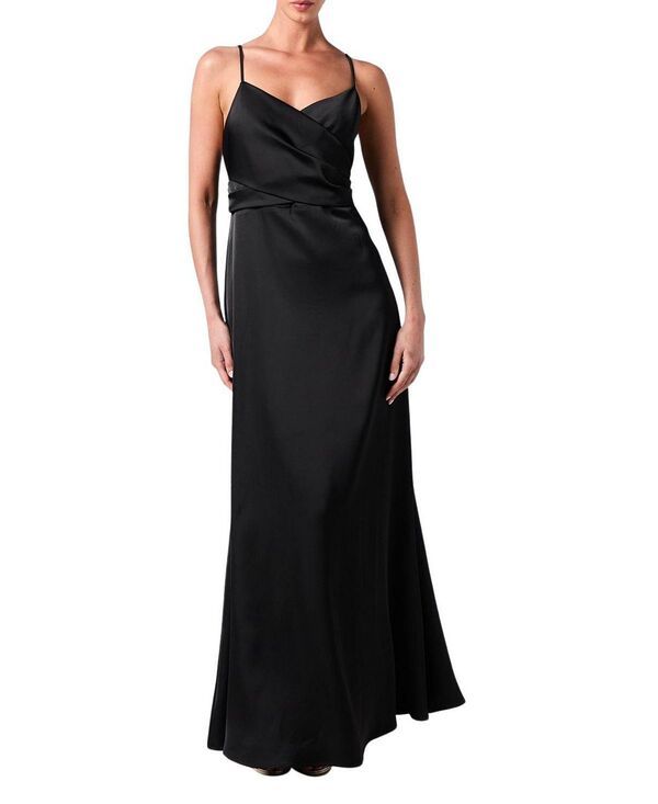コースト レディース トップス ワンピース ラップウエスト サテン Coast Wrap Waist Satin Cami Bridesmaids Dress Black ブラック