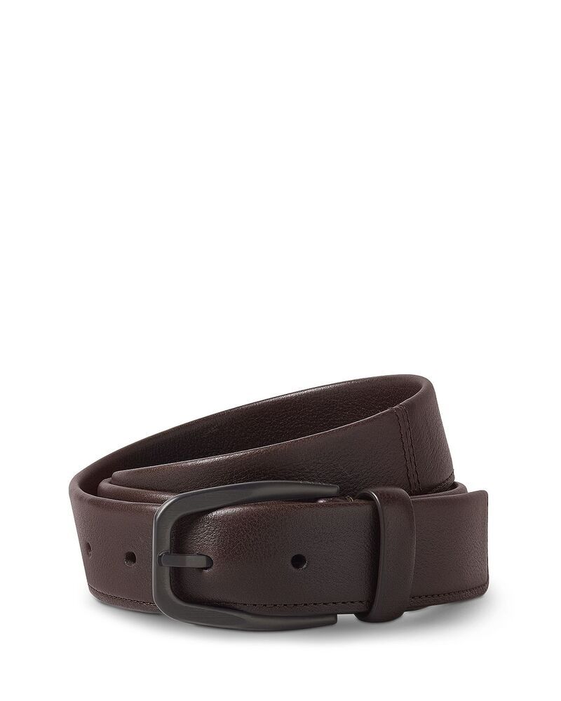 ゼニア メンズ アクセサリー ベルト レザー ZEGNA Mens Leather Belt Dark Brown ブラウン