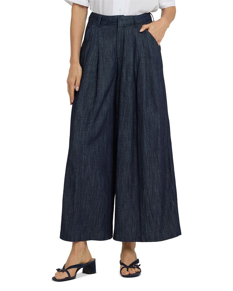 エヌワイディージェイ レディース ボトムス カジュアルパンツ ワイドレッグ デニム アンクル NYDJ Giselle Denim Wide Leg Ankle Trousers in Dark Indigo Dark Indigo インディゴ