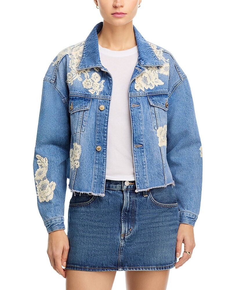 ラブスハックファンシー レディース アウター ジャケット・ブルゾン デニム LoveShackFancy Amana Denim Jacket Faded Blue ブルー