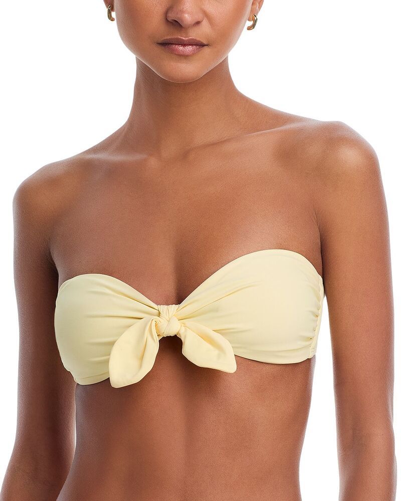 ペイジ レディース 水着 トップのみ PAIGE Libby Tie Front Bandeau Bikini Top Sun Yellow イエロー