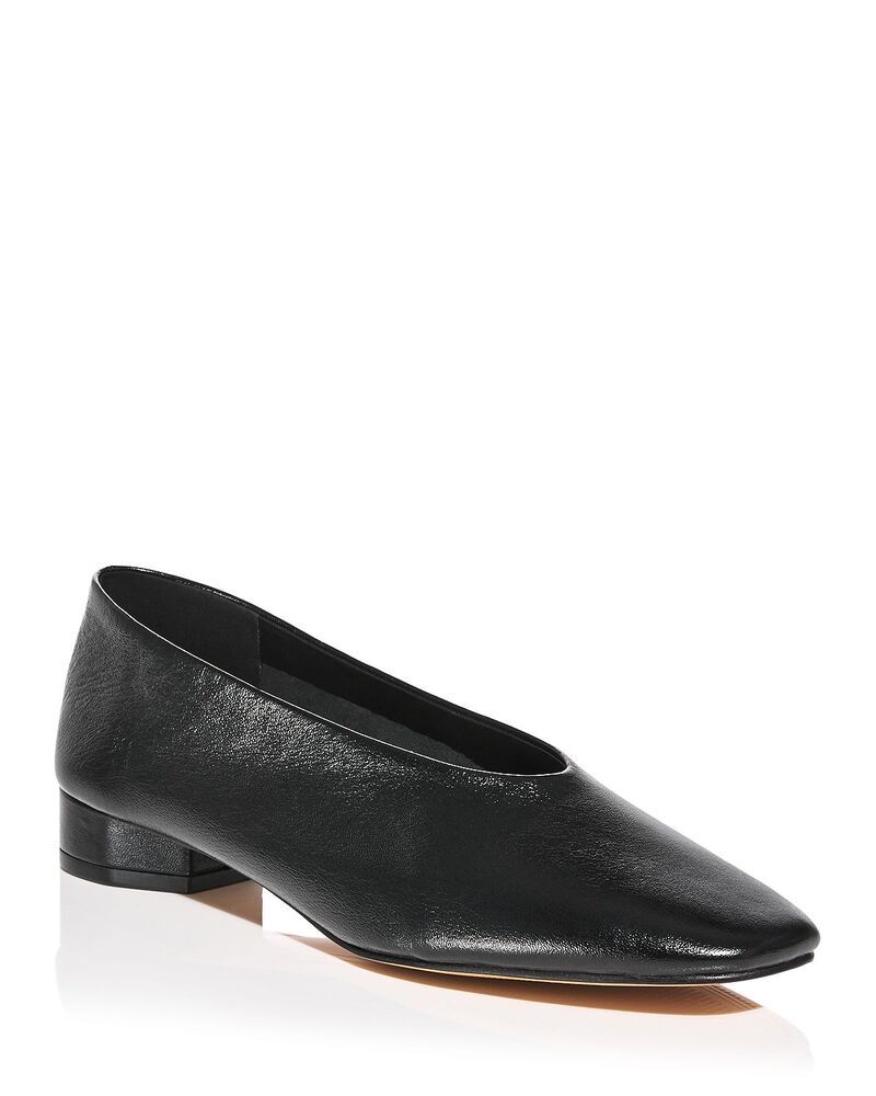 アクア レディース シューズ パンプス AQUA Womens Amira Flats Exclusive Black Leather ブラック