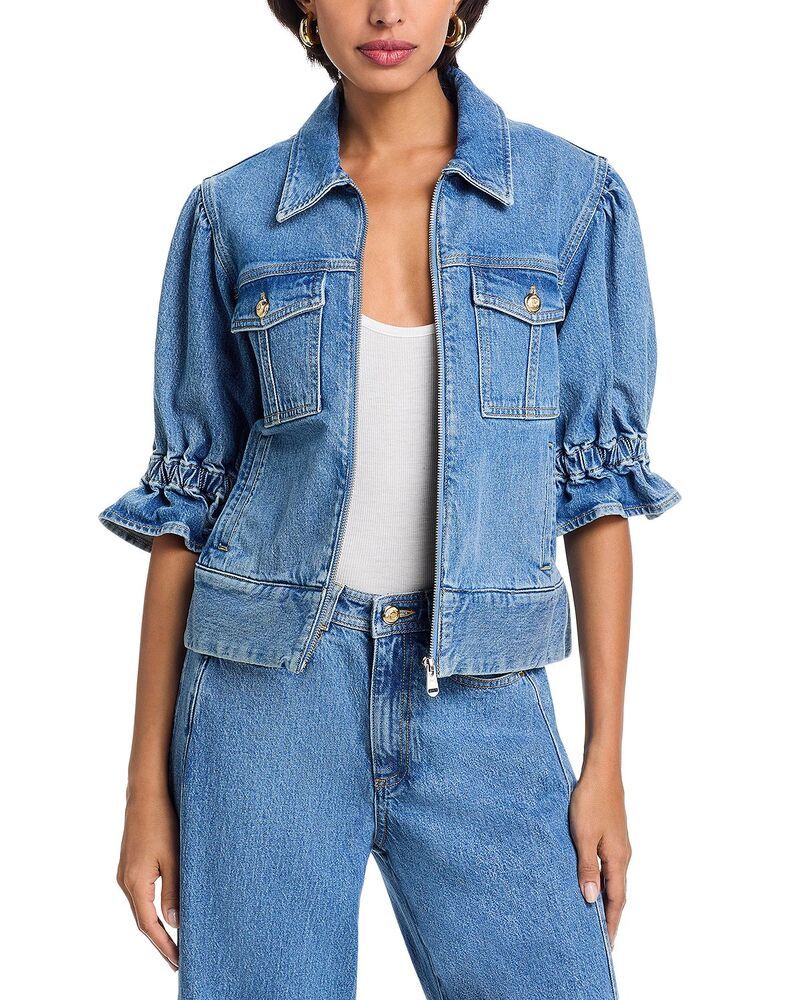 サンク ア セプト レディース アウター ジャケット・ブルゾン デニム Cinq Sept Holly Denim Jacket Blue Mirage ブルー