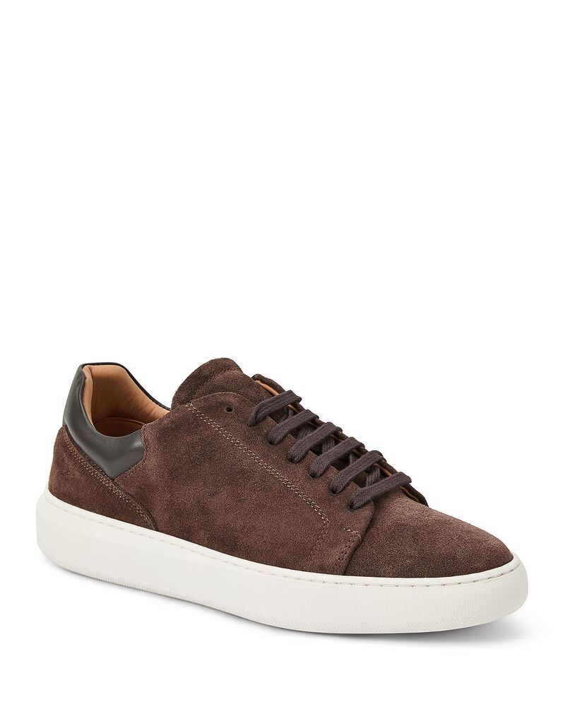 ブルーノマグリ メンズ シューズ スニーカー レザー Bruno Magli Mensalvatore Leather Sneakers Brown Suede ブラウン