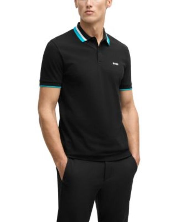 ボス メンズ トップス ポロシャツ BOSS Paddy AP Heritage Polo Black ブラック