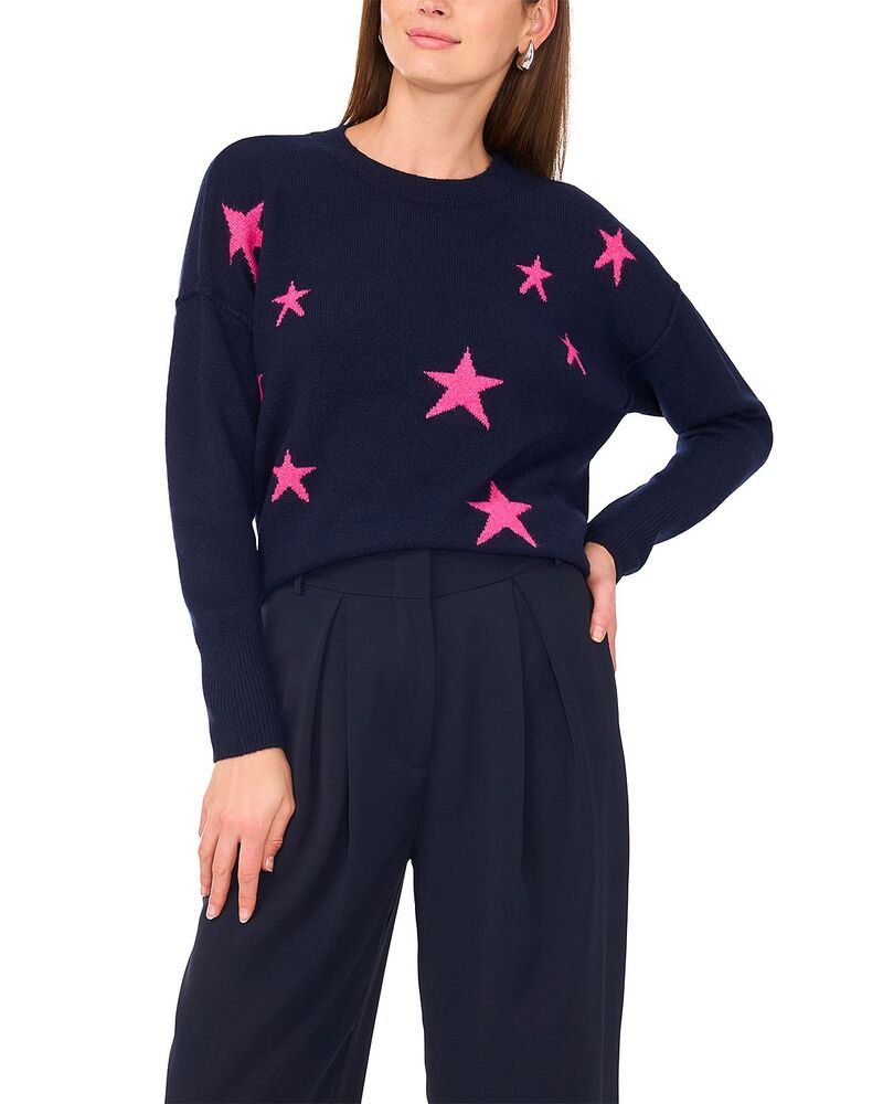 ヴィンスカムート レディース アウター ニット・セーター クルーネック VINCE CAMUTO Star Crewneck Sweater Classic Navy ネイビー