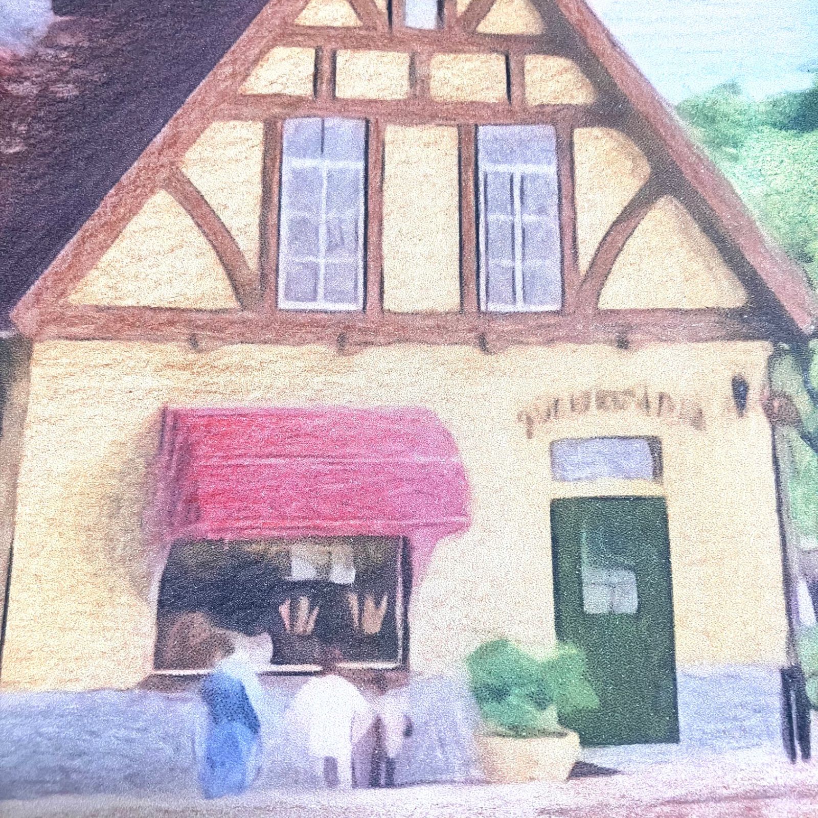 ジブリアート④魔女の宅急便より「グーチョキパン屋」額装品　額縁寸法33㎝×24㎝ ジブリアート104 魔女の宅急便より「グーチョキパン屋」額装品 額縁