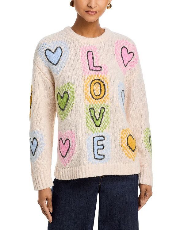 サンク セプト レディース アウター ニット・セーター Cinq Sept Chunky Love Sweater Ivory Multi アイボリー