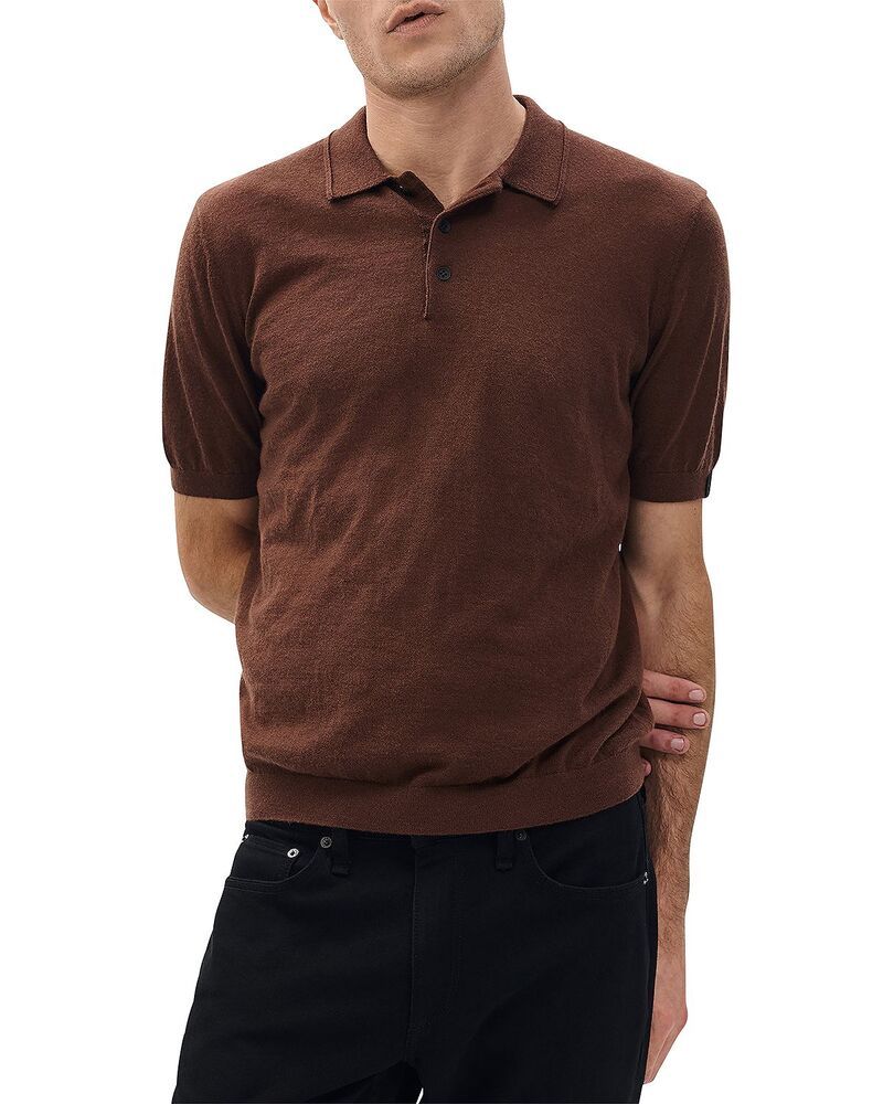 ラグアンドボーン メンズ トップス ポロシャツ ダウン rag bone Lightweight Downing Cashmere Polo Shirt Brown ブラウン