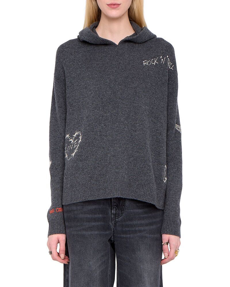 ザディグ エ ヴォルテール レディース アウター ニット・セーター Zadig Voltaire Markyz Cashmere Sweater Charcoal チャコール