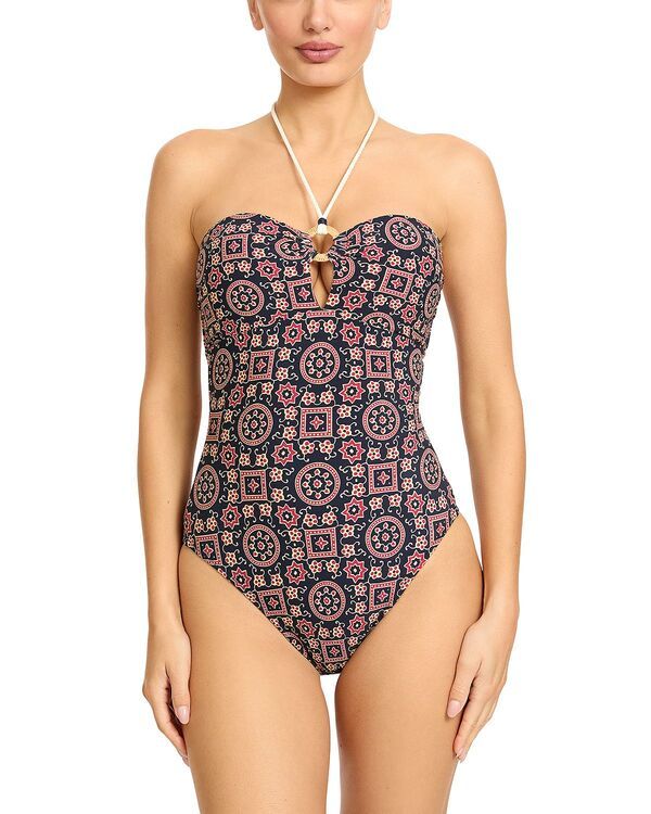 ロビンピッコーネ レディース 水着 上下セット Robin Piccone Maggy Bandeau One Piece Swimsuit Multi マルチカラー
