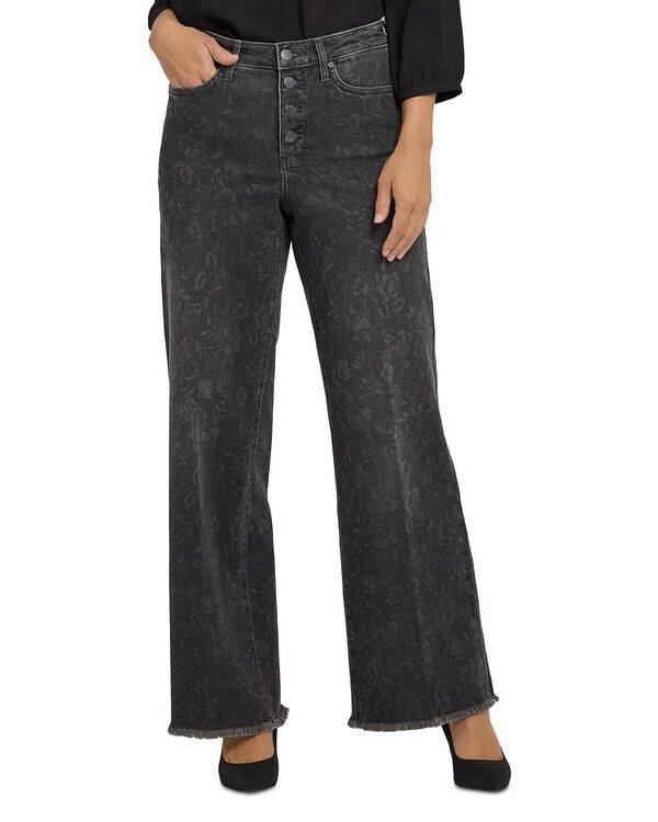 エヌワイディージェイ レディース ボトムス デニムパンツ ワイドレッグ ジーンズ NYDJ Teresa High Rise Wide Leg Jeans Province Grey Province グレー