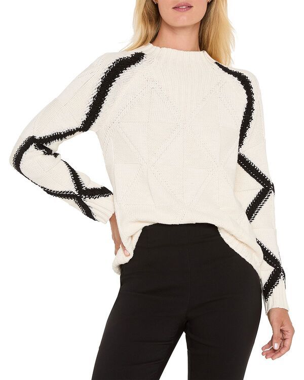 ニックプラスゾーイ レディース アウター ニット・セーター NICZOE Dashing Diamondsweater Creamulti クリーム
