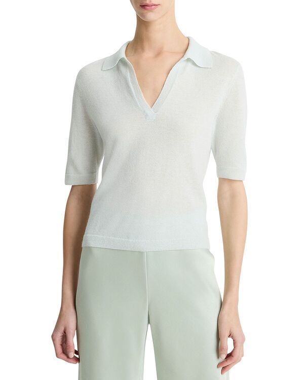 ヴィンス レディース トップス ポロシャツ Vince Polo Shirt Aqua Dew アクア