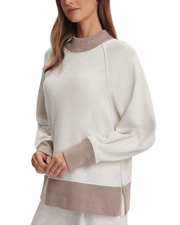 バーレイ レディース アウター パーカー・スウェット シャツ Varley Loxley Raglan Boyfriend Sweatshirt Ivory Marl アイボリー