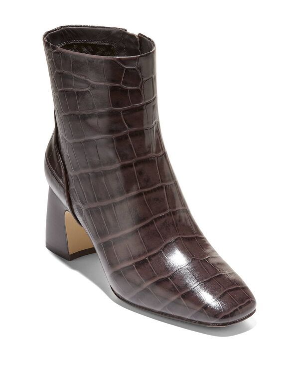 コールハーン レディース シューズ ブーツ・レインブーツ Cole Haan Womens Gemma Dress Booties Dark Chocolate Croc チョコレート