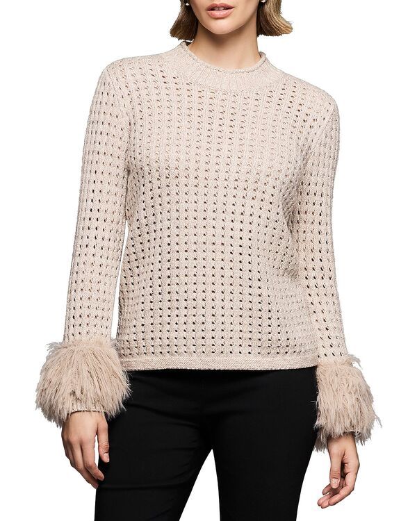 ニックプラスゾーイ レディース アウター ニット・セーター NICZOE Party Cuff Pointelle Sweater Creamulti クリーム