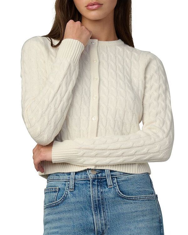 ジョーズジーンズ レディース アウター カーディガン Joes Jeans The Cable Dani Cashmere Cardigan Ecru エクリュ