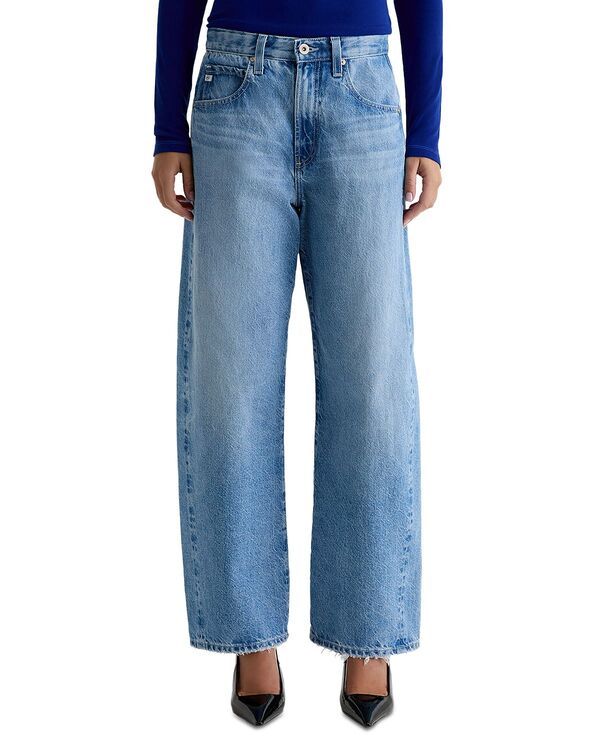 エージー レディース ボトムス デニムパンツ プリント ジーンズ AG Hattie High Rise Barrel Jeans in Blueprint