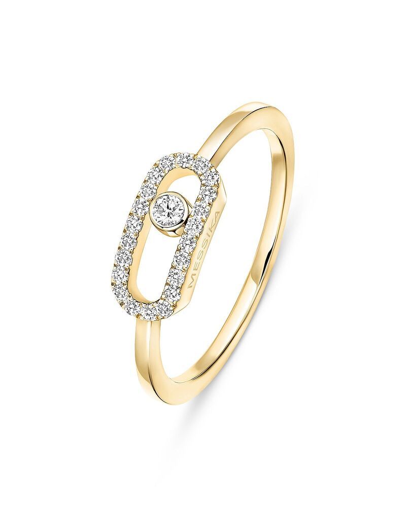 メシカ レディース アクセサリー リング Messika Diamond Move Uno Half Pav Ring in 18K Gold 009 tcw Yellow Gold イエロー