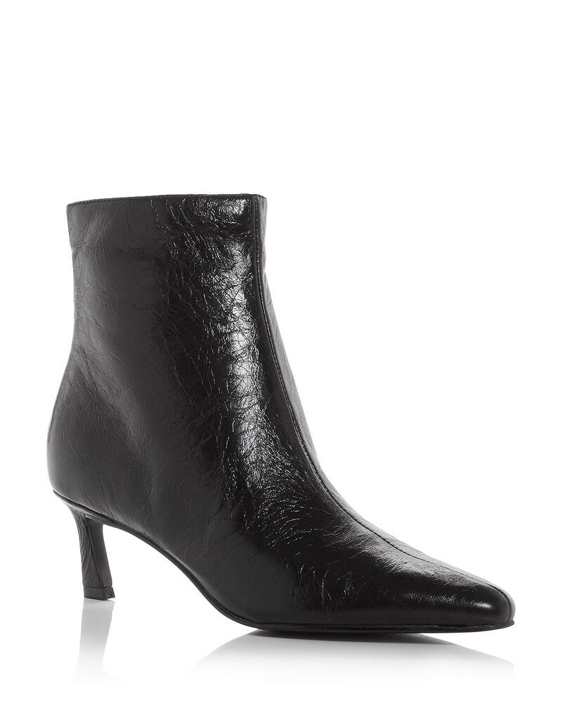 アクア レディース シューズ ブーツ・レインブーツ AQUA Womenselma Boots Exclusive Black Leather ブラック