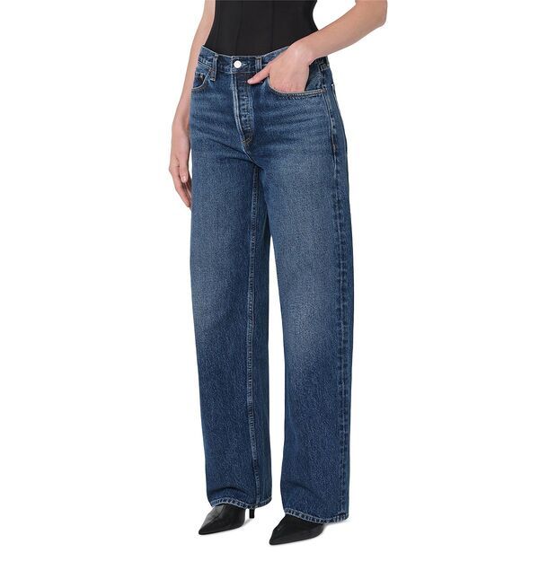 アゴルド レディース ボトムス デニムパンツ ワイドレッグ ジーンズ AGOLDE Arc High Rise Loose Wide Leg Jeans in Short Wave Short Wave
