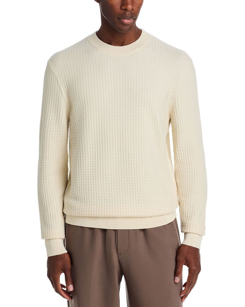 ボス メンズ アウター ニット・セーター クルーネック BOSS Crewneck Sweater Open White ホワイト