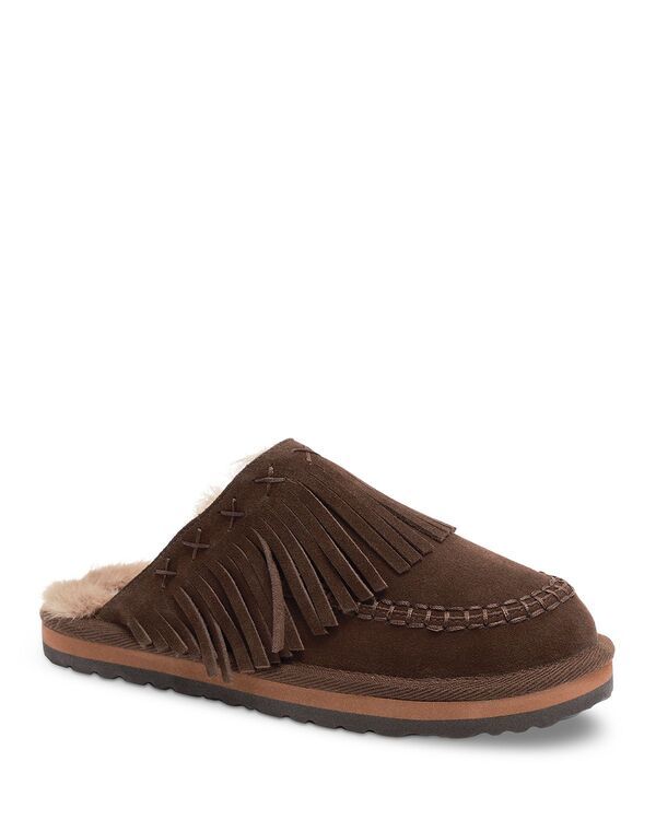 フリーピープル レディース シューズ パンプス フリンジ Free People Womens Fallon Fringe Mule Flats Chocolate チョコレート