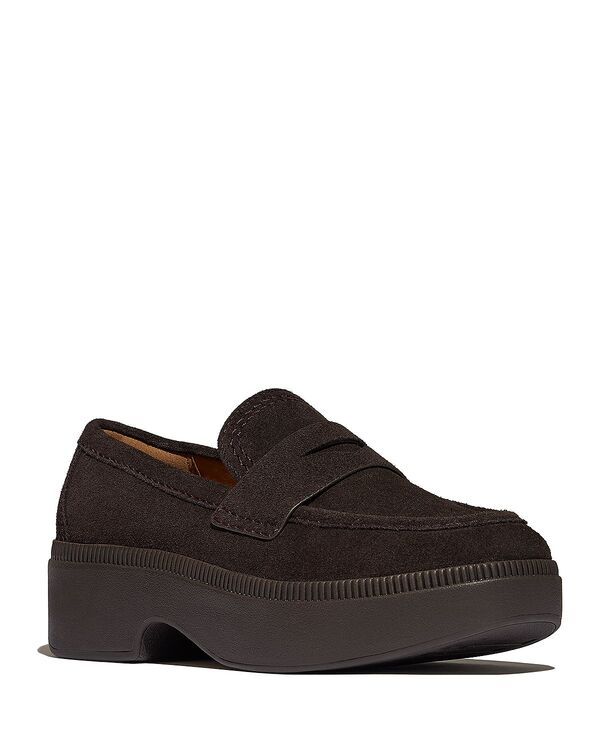 フィットフロップ レディース シューズ パンプス ローファー FitFlop Womens Luma Demi Wedge Loafer Pumps Chocolate チョコレート