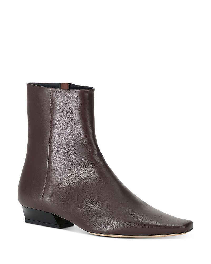 スタウド レディース シューズ ブーツ・レインブーツ アンクル STAUD Womens Wally Flat Ankle Boots Espresso
