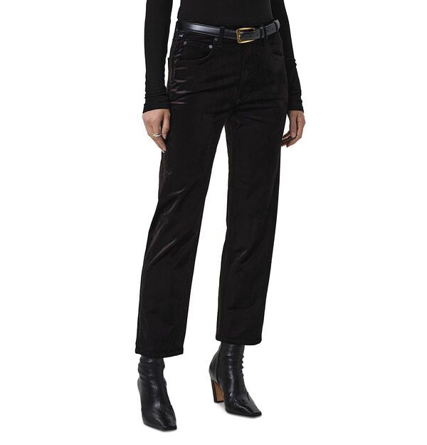 シチズンズ オブ ヒューマニティ レディース ボトムス デニムパンツ ストレート ジーンズ Citizens of Humanity Delfina High Rise Straight Leg Jeans Black ブラック