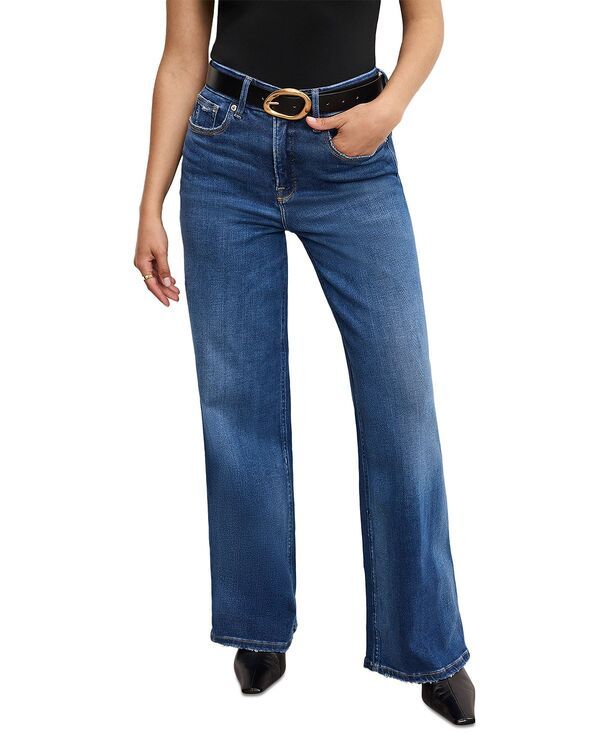 グッドアメリカン レディース ボトムス デニムパンツ ワイドレッグ プチ ジーンズ Good American Softech Good Petite Skate Wide Leg Jeans indigo891 Indigo891