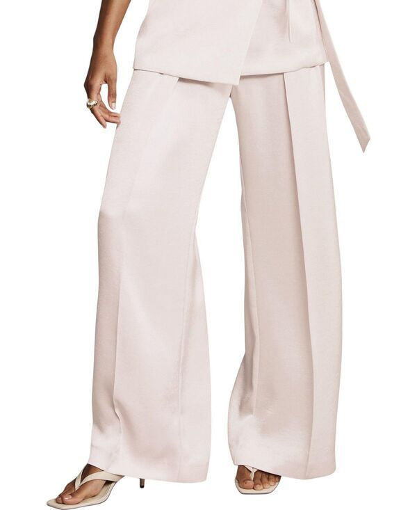 ミルトンベルベット レディース ボトムス カジュアルパンツ ワイドレッグ プリーツ Mint Velvet Womens Pleated Wide Leg Trousers Pink ピンク
