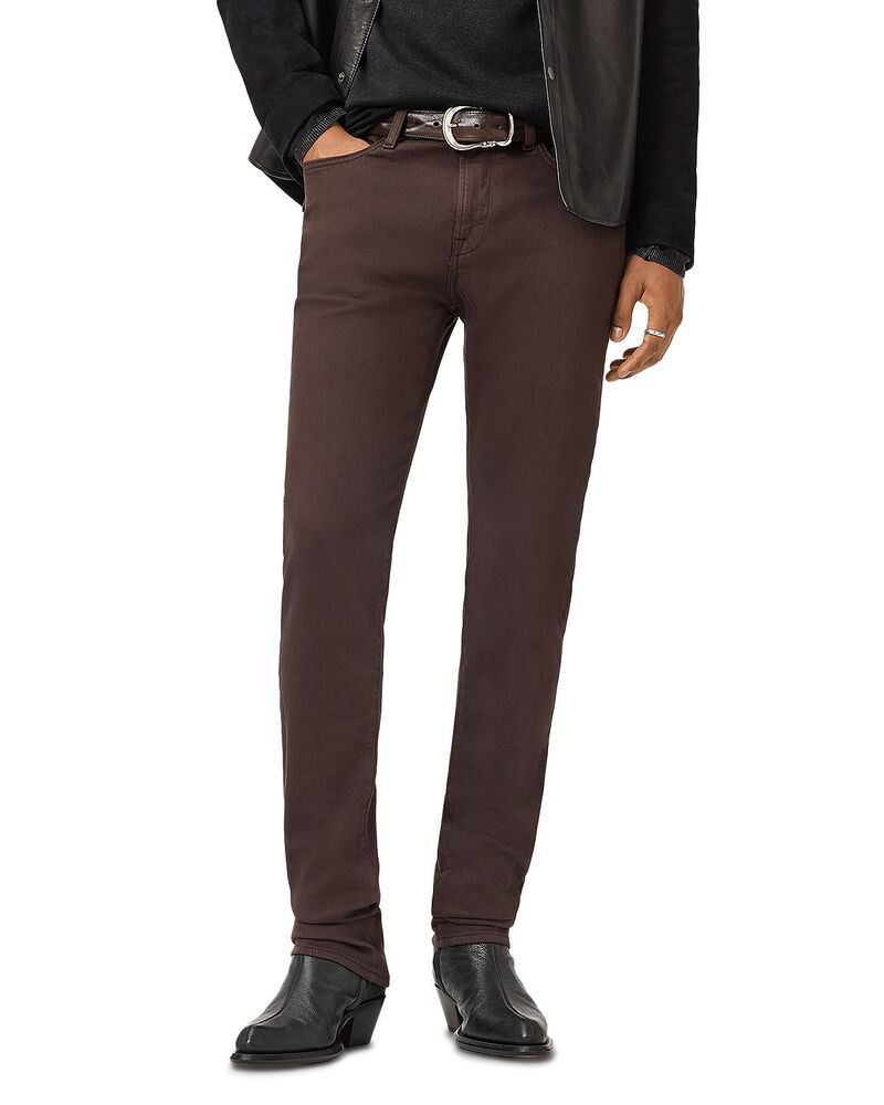 ジョンバルベイトス メンズ ボトムス デニムパンツ スリムフィット ニット ジーンズ John Varvatos Elri Knit Slim Fit Jeans Dark Brown ブラウン