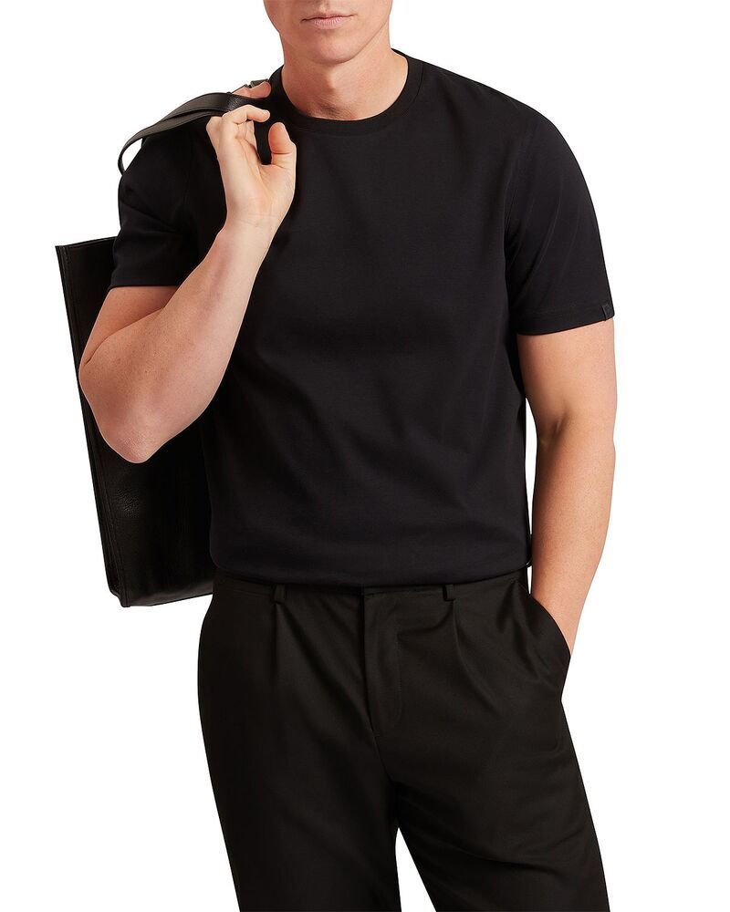 テッドベーカー メンズ トップス Tシャツ コットン Ted Baker Konrrad Regular Softouch Cotton Tee Black ブラック