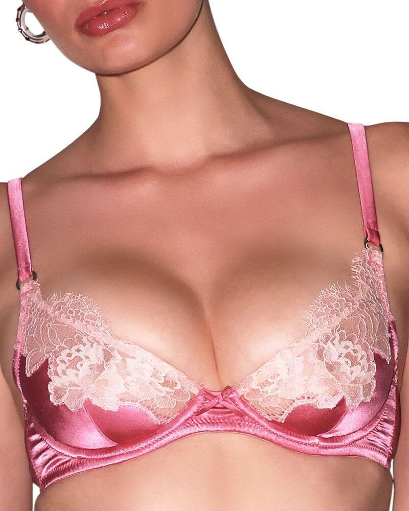 フレーデュマール レディース アンダーウェア ブラジャー レース Fleur du Mal Juliet Lace Demi Bra Watermelon