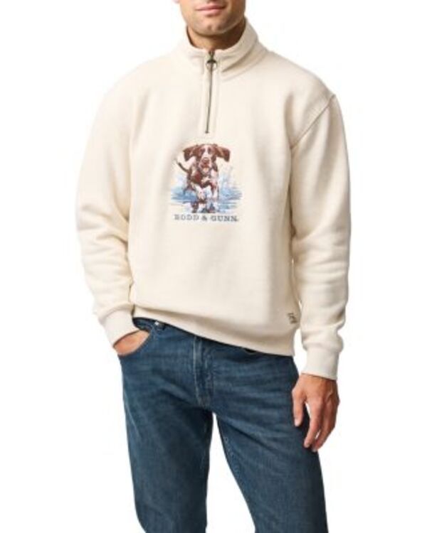 ロッドアンドグン メンズ アウター パーカー・スウェット ハーフジップ シャツ Rodd Gunn Rodd Gunners Track Quarter Zip Sweatshirt Oat