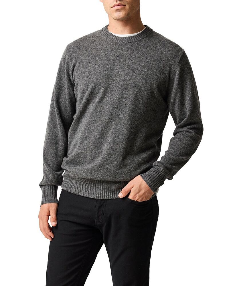 ロッドアンドグン メンズ アウター ニット・セーター クルーネック ウール Rodd Gunn Stewart Island Wool Cashmere Crewneck Sweater Asphalt