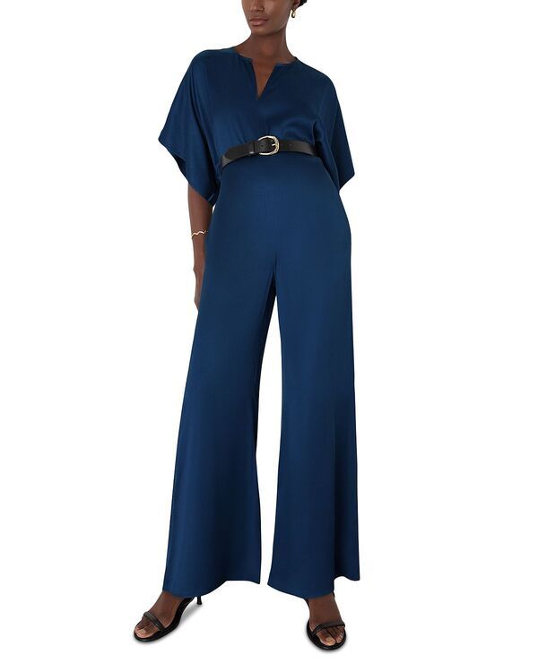 ホイッスルズ レディース トップス ジャンプスーツ サテン Whistlesatin Short Sleeve Jumpsuit Navy ネイビー
