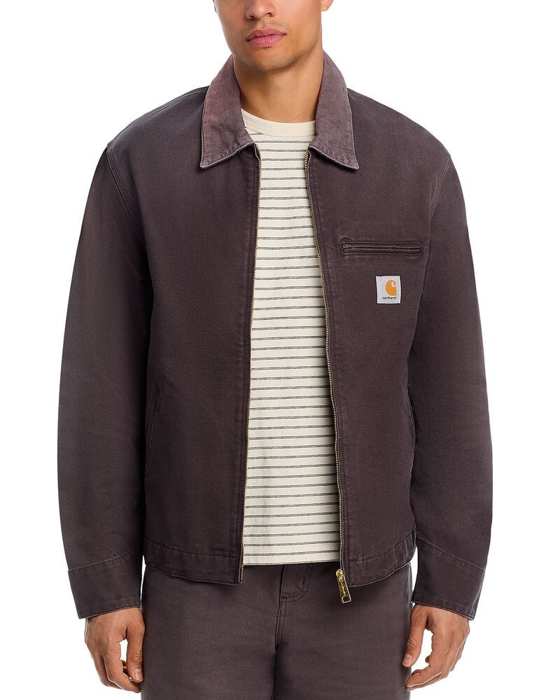 カーハート メンズ アウター ジャケット・ブルゾン ロゴ Carhartt WIP Detroit Logo Jacket ShaleShaleStone Canvas ストーン