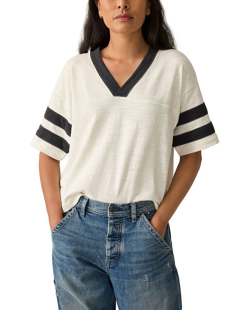 ファレティ レディース トップス Tシャツ Faherty Sunwashed Varsity Tee Phantom Varsity