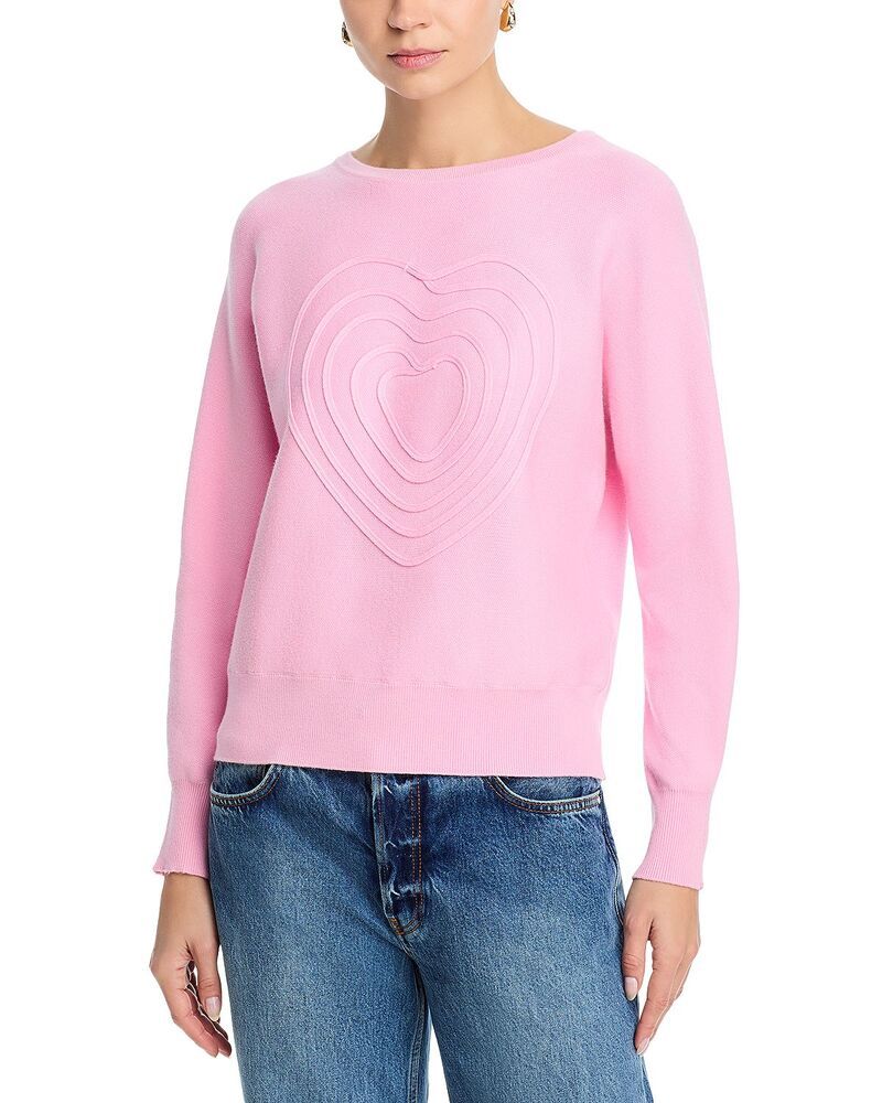 ティー・タハリ レディース アウター ニット・セーター Tahari Heart Stitch Sweater Soft Pink ピンク