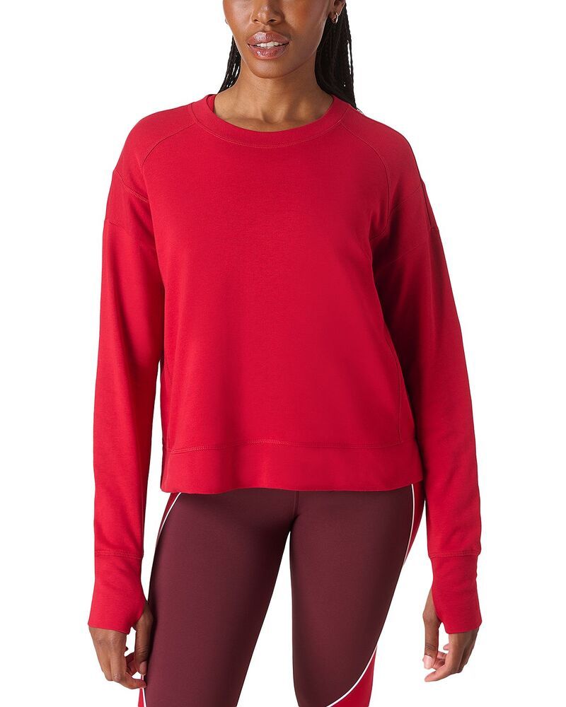 スウェッティベティ レディース アウター パーカー・スウェット シャツ Sweaty Betty After Class Crop Sweatshirt Peppered レッド 11,186円