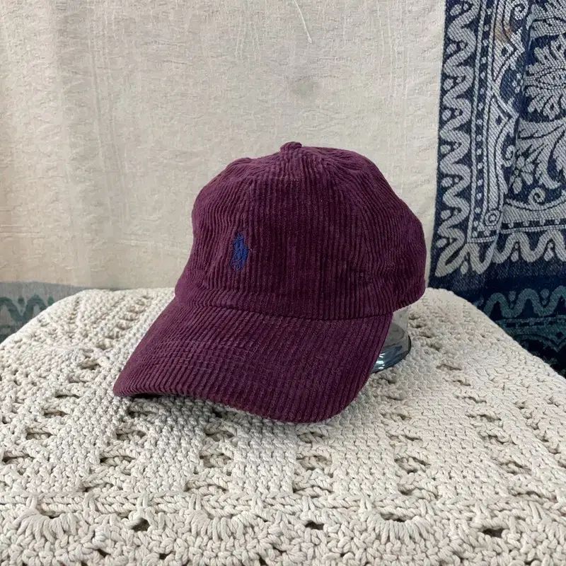 POLO RALPH LAUREN パープル ヴィンテージ コーデュロイ ボールキャップ 帽子