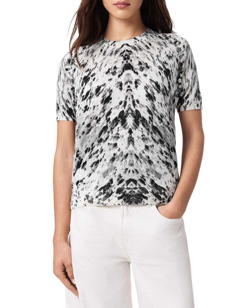 オールセインツ レディース トップス Tシャツ ウール ALLSAINTS Anouk Wool Tee Canter Ecru エクリュ