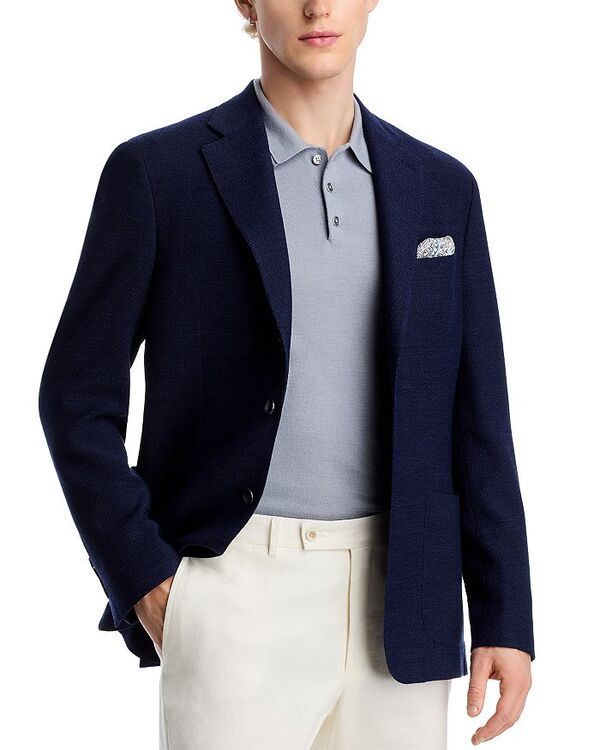 ヴィンス メンズ アウター ジャケット・ブルゾン スリムフィット ウール コート ジャージー Vince Wool Pique Jersey Slim Fit Unstructured Sport Coat Blue ブルー