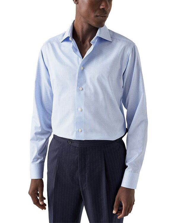 エトン メンズ トップス シャツ スリムフィット Eton Slim Fit Fine Striped Twill Shirt Light Pastel ストライプ 45,480円