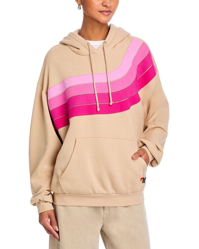 アヴィエイターネイション レディース アウター パーカー・スウェット Aviator Nation Wave Pullover Hoodie SandPink ピンク